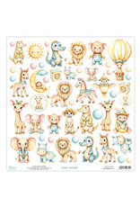 MINTAY MINTAY BABY SAFARI BASIC ELEMENTS 12x12 CARDSTOCK