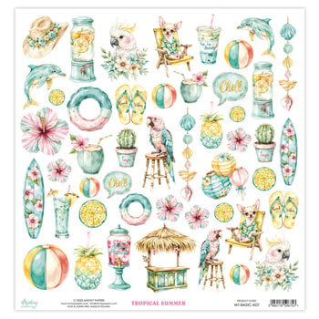 MINTAY MINTAY TROPICAL SUMMER BASIC ELEMENTS 12x12 CARDSTOCK