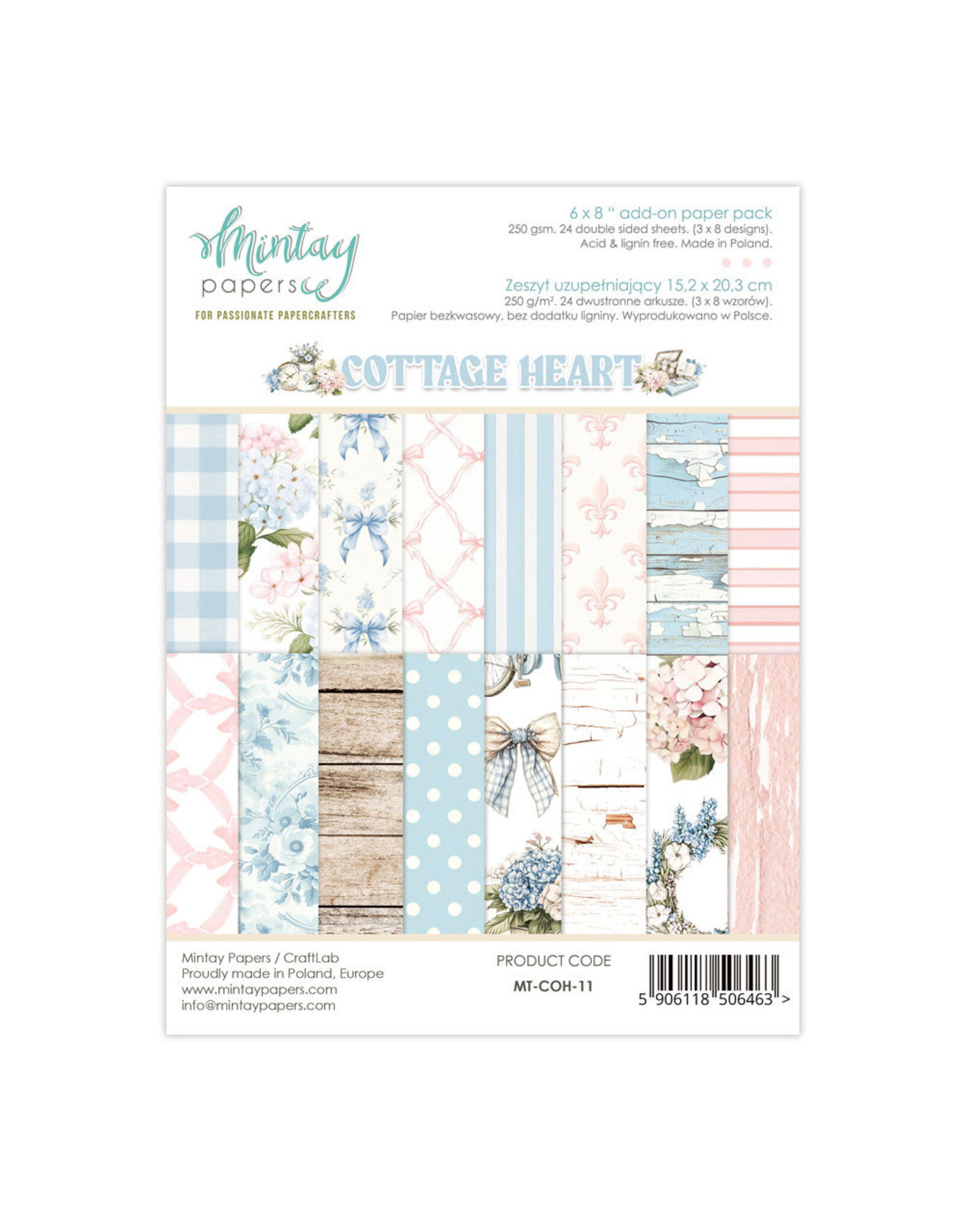 MINTAY MINTAY COTTAGE HEART 6x8 ADD-ON PAPER PAD 24 SHEETS