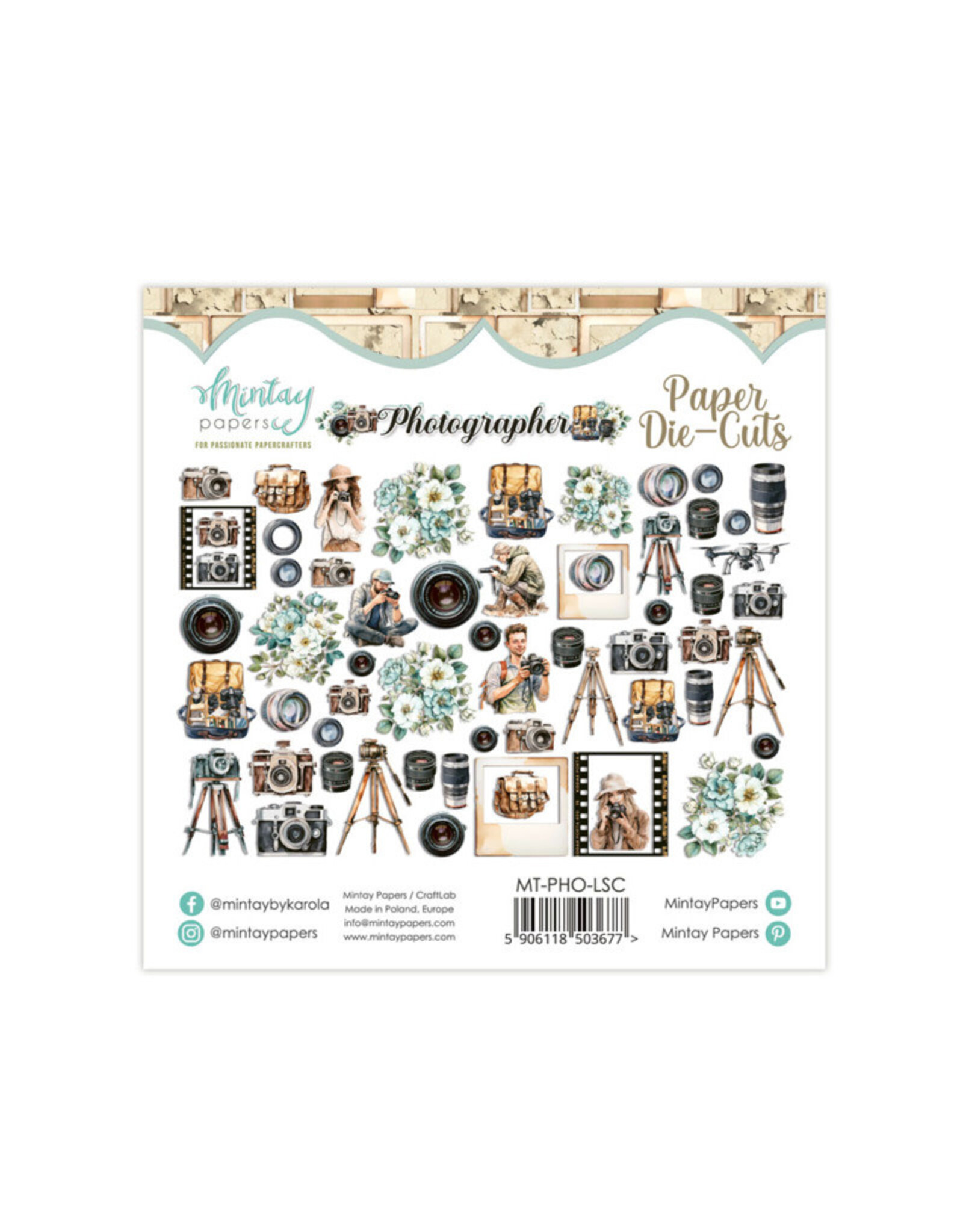 MINTAY MINTAY PHOTOGRAPHER PAPER DIE-CUTS 60/PK
