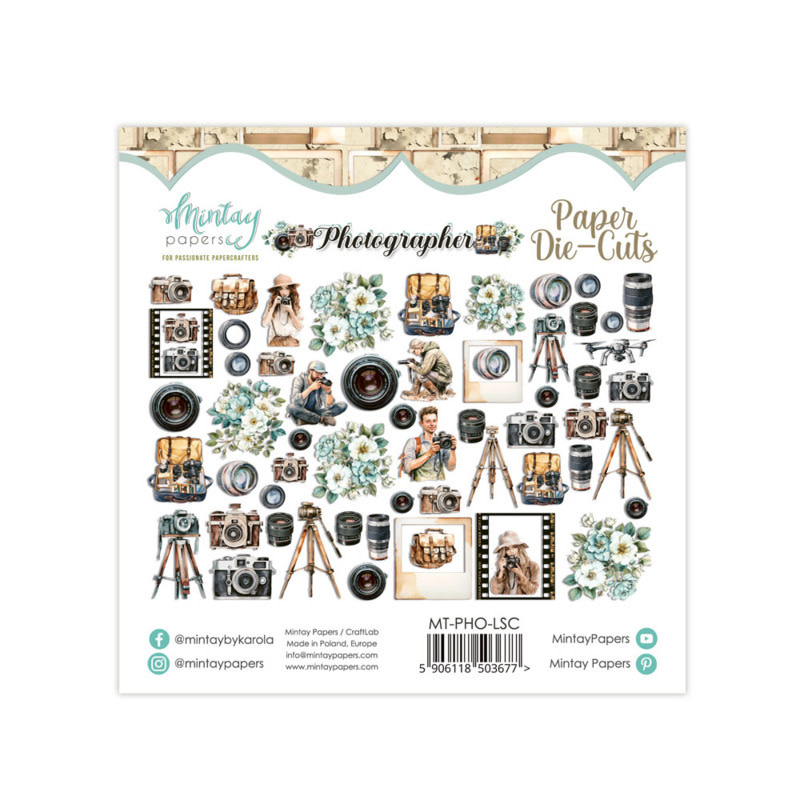 MINTAY MINTAY PHOTOGRAPHER PAPER DIE-CUTS 60/PK