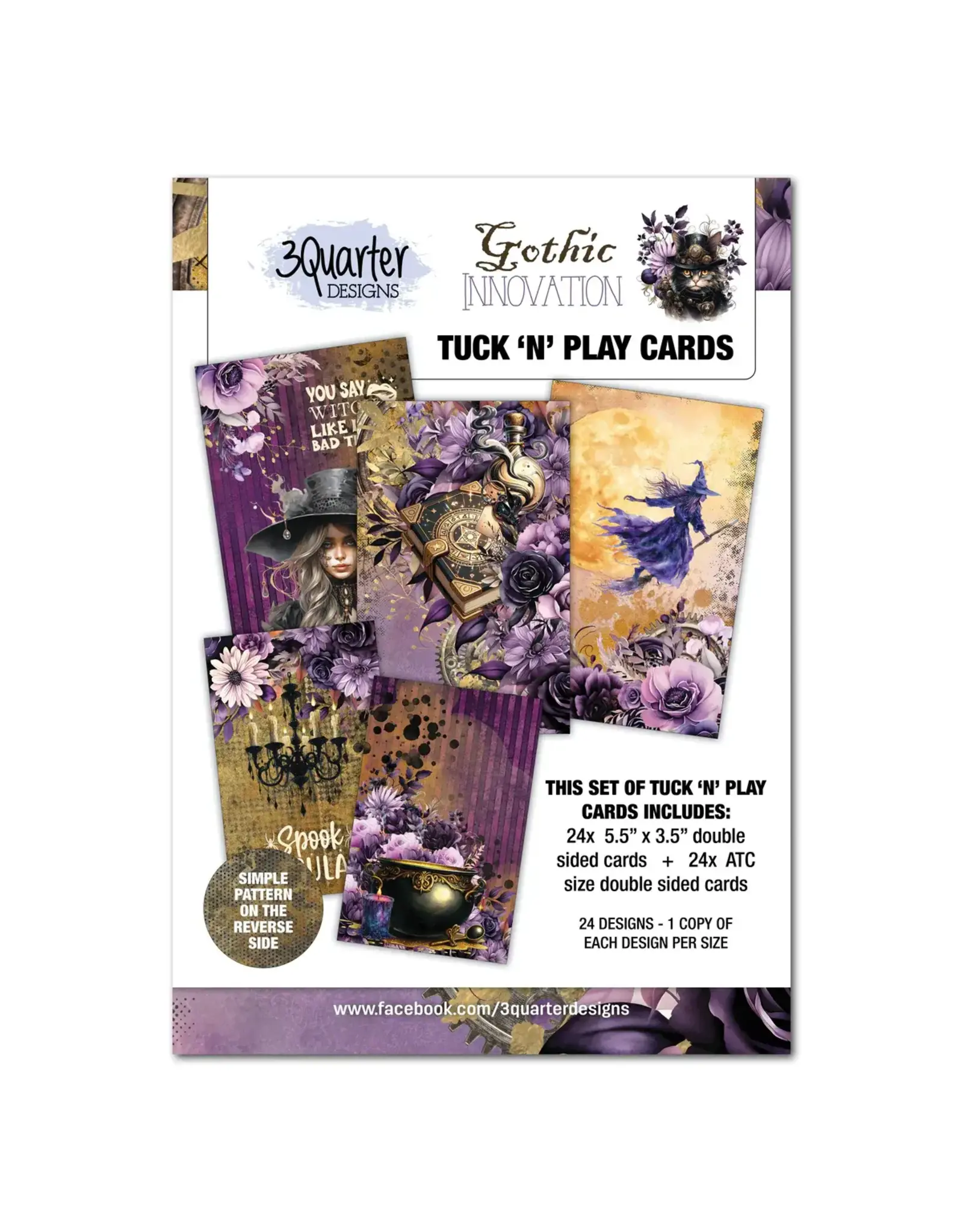 3QUARTER DESIGNS 3QUARTER DESIGNS GOTHIC INNOVATION TUCK 'N' PLAY CARDS SET