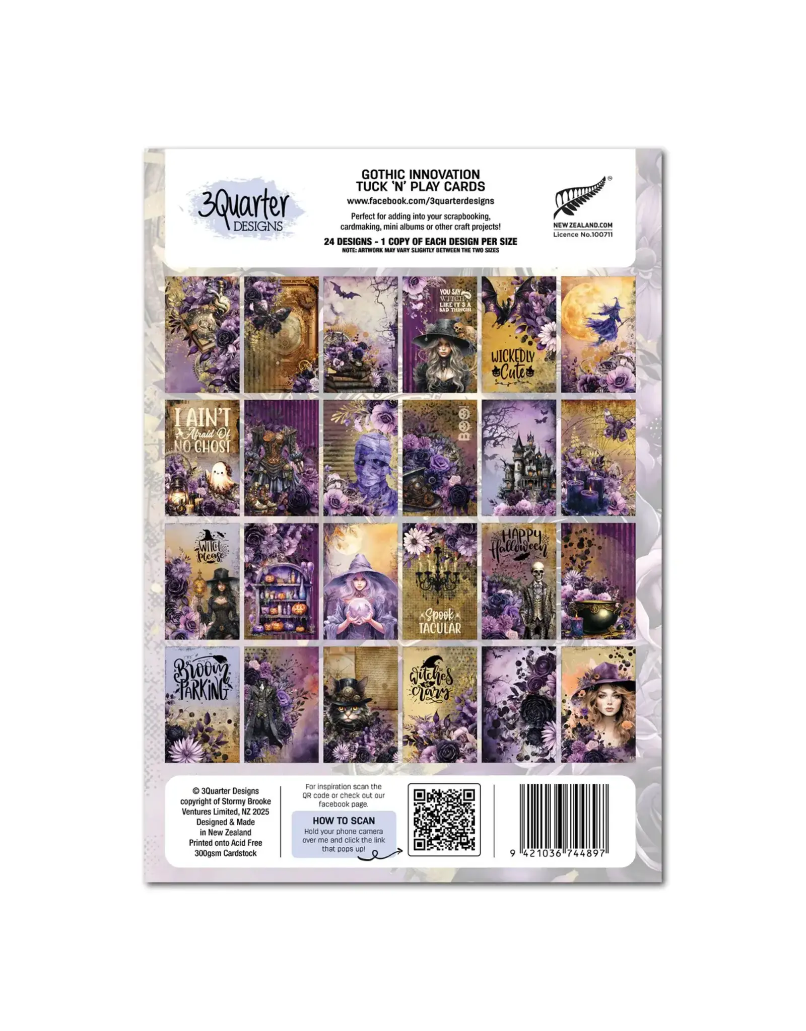 3QUARTER DESIGNS 3QUARTER DESIGNS GOTHIC INNOVATION TUCK 'N' PLAY CARDS SET