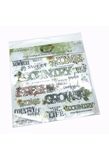 49 AND MARKET 49 AND MARKET VINTAGE ARTISTRY COUNTRYSIDE SENTIMENTS 12x12 RUB-ON TRANSFER SHEET