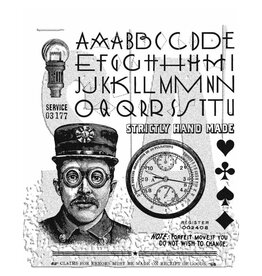 STAMPERS ANONYMOUS STAMPERS ANONYMOUS TIM HOLTZ THE INSPECTOR 7x8.5 CLING STAMP SET