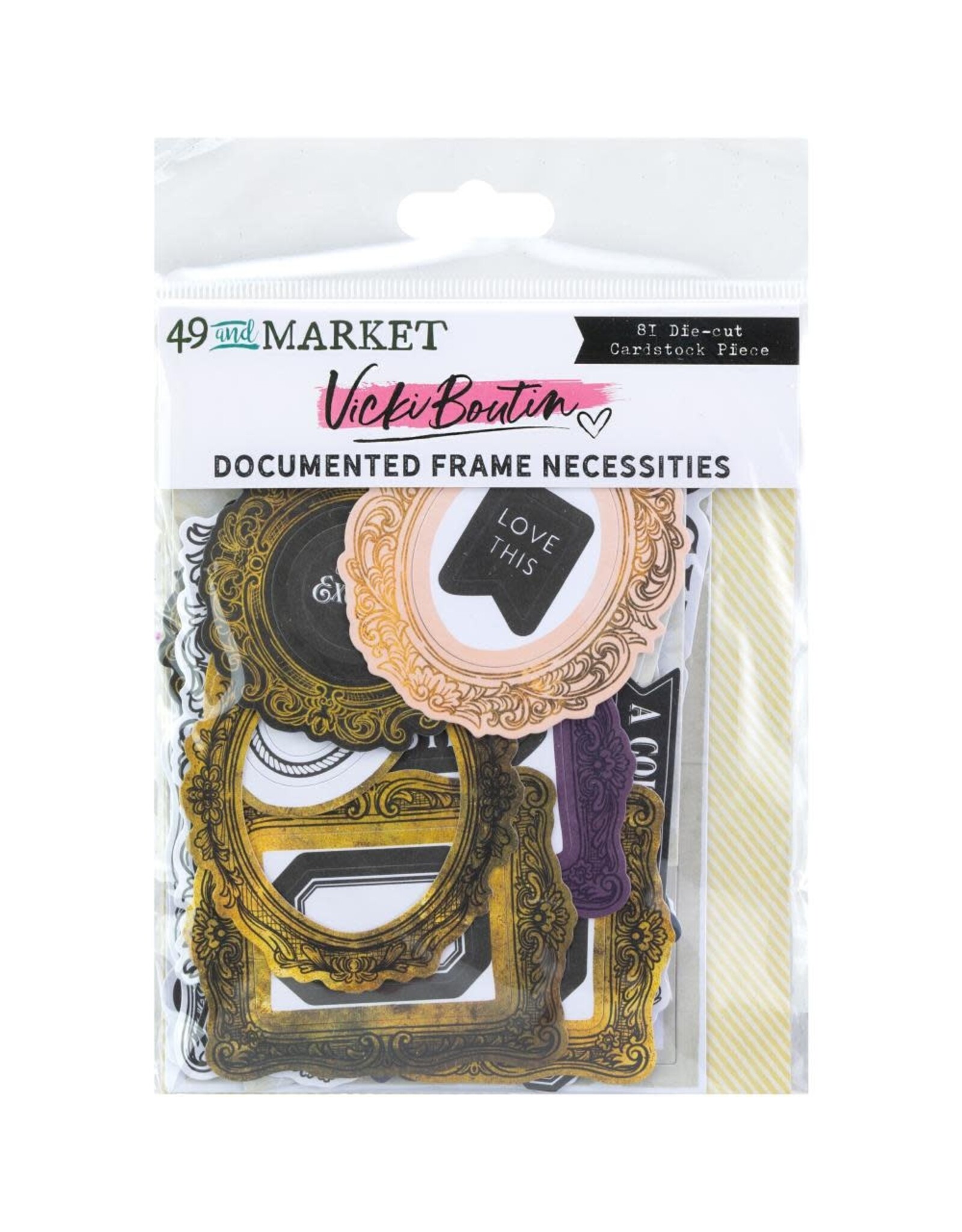 49 AND MARKET 49 AND MARKET VICKI BOUTIN NECESSITIES 2 FRAMES DIE-CUTS 81/PK