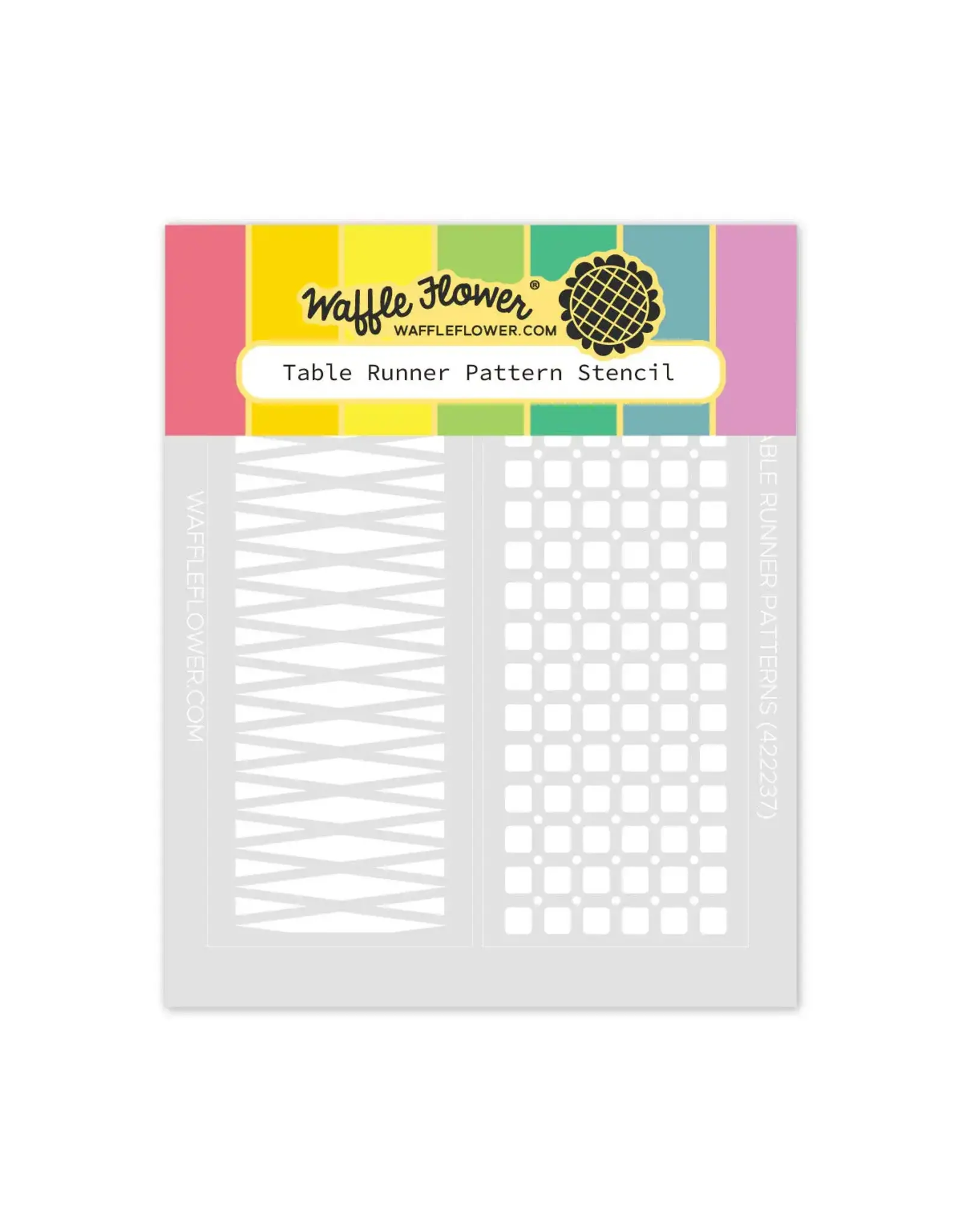 WAFFLE FLOWER WAFFLE FLOWER TABLE RUNNER PATTERN STENCIL