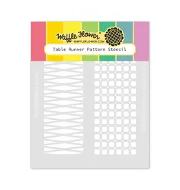 WAFFLE FLOWER WAFFLE FLOWER TABLE RUNNER PATTERN STENCIL
