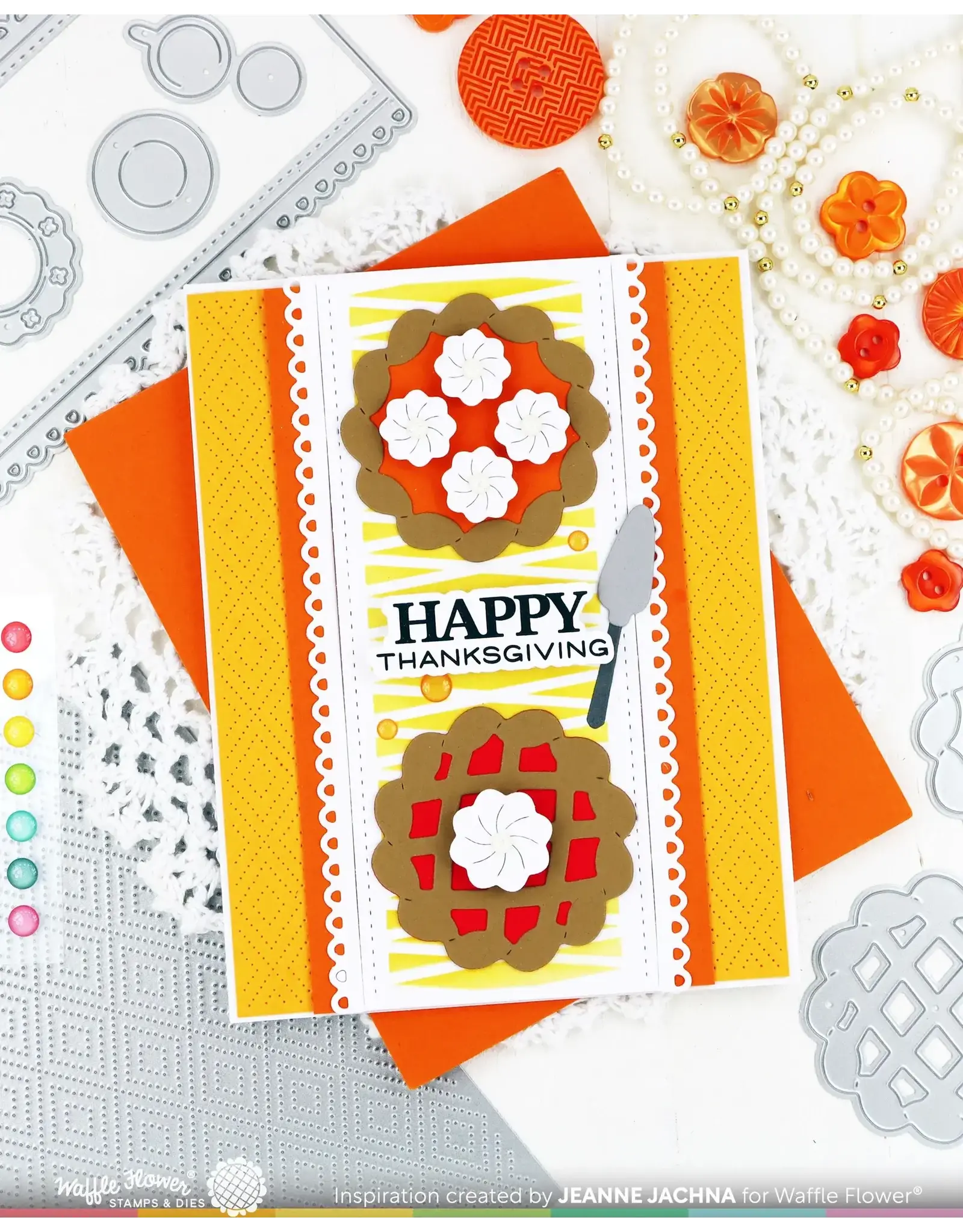 WAFFLE FLOWER WAFFLE FLOWER TABLE RUNNER PATTERN STENCIL