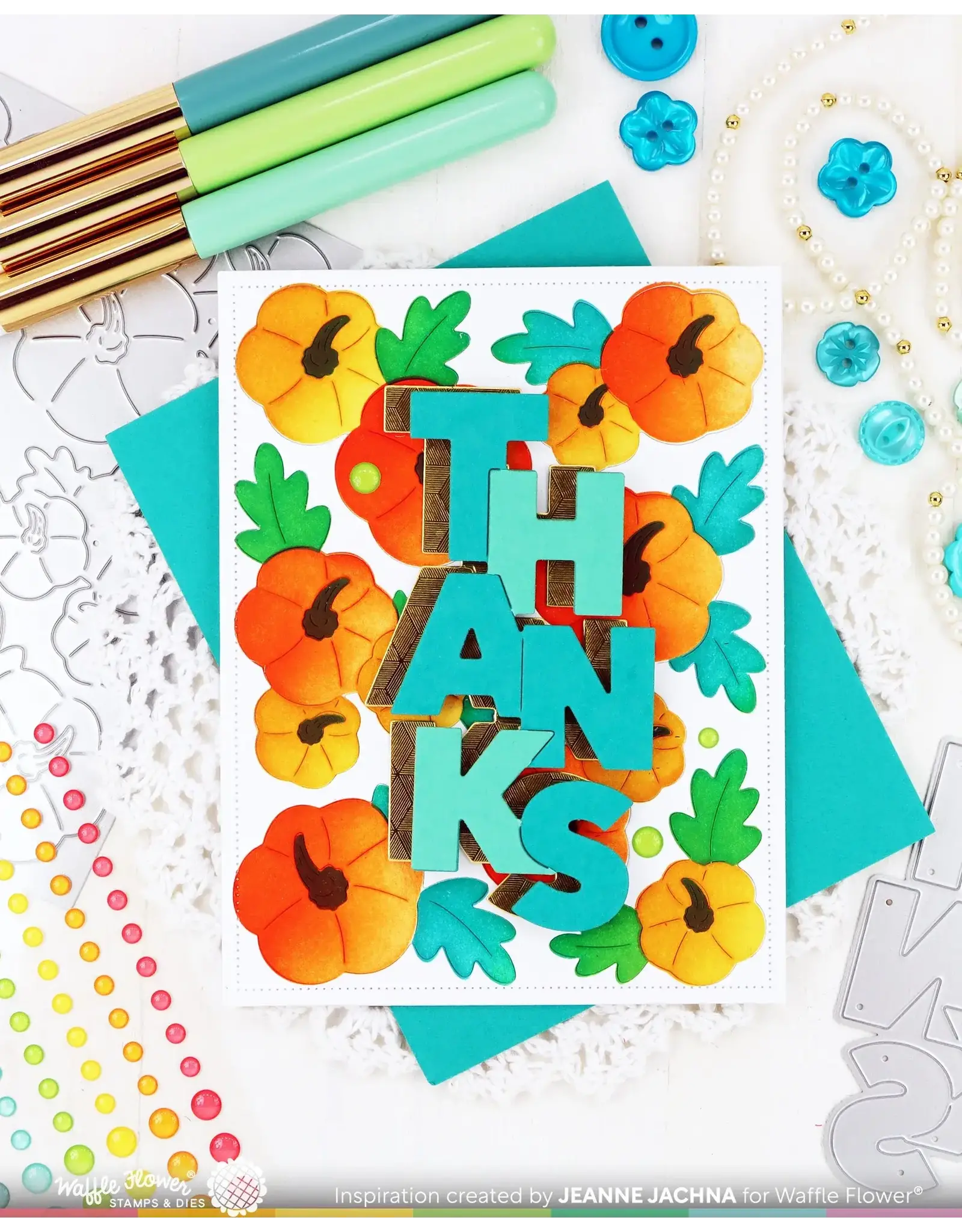 WAFFLE FLOWER WAFFLE FLOWER PUMPKIN TIME COLORING STENCIL SET