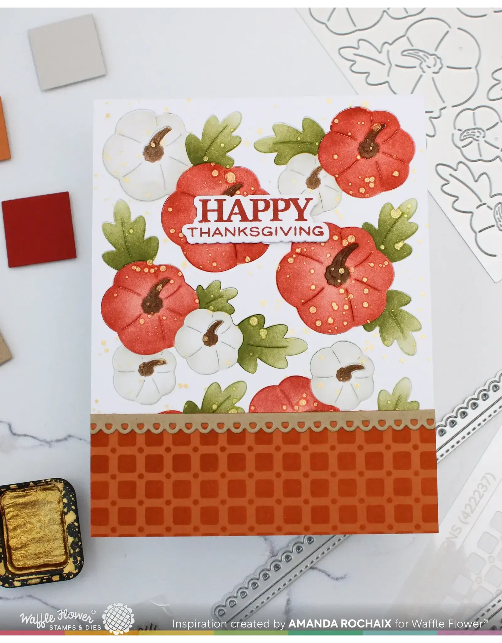 WAFFLE FLOWER WAFFLE FLOWER PUMPKIN TIME COLORING STENCIL SET