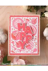 WAFFLE FLOWER WAFFLE FLOWER OVERLAPPING VERTICAL HAPPY WORD DIE