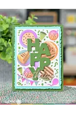 WAFFLE FLOWER WAFFLE FLOWER OVERLAPPING VERTICAL HAPPY WORD DIE