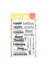 WAFFLE FLOWER WAFFLE FLOWER GRATEFUL HEART SENTIMENTS CLEAR STAMP SET