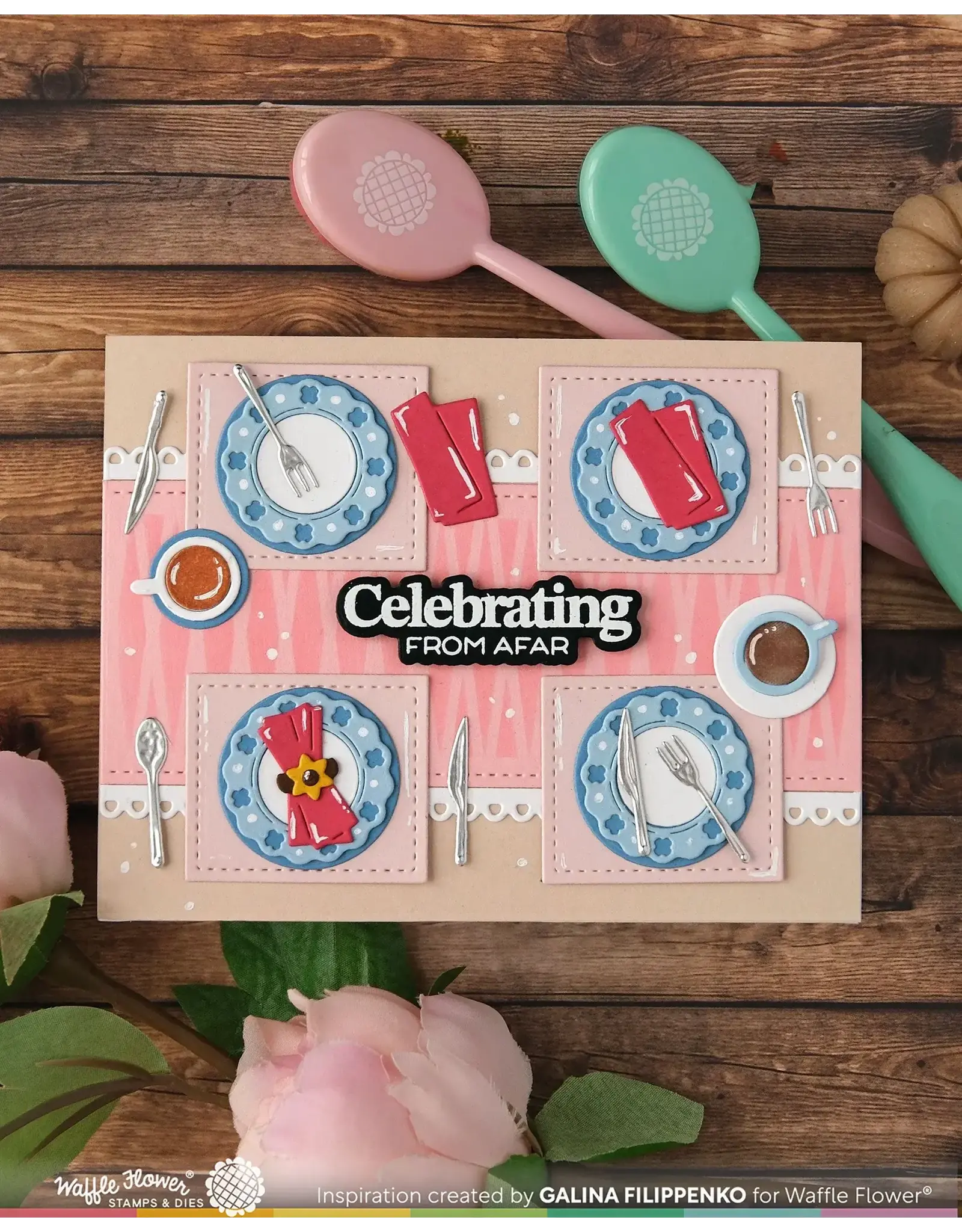 WAFFLE FLOWER WAFFLE FLOWER GRATEFUL HEART SENTIMENTS CLEAR STAMP SET