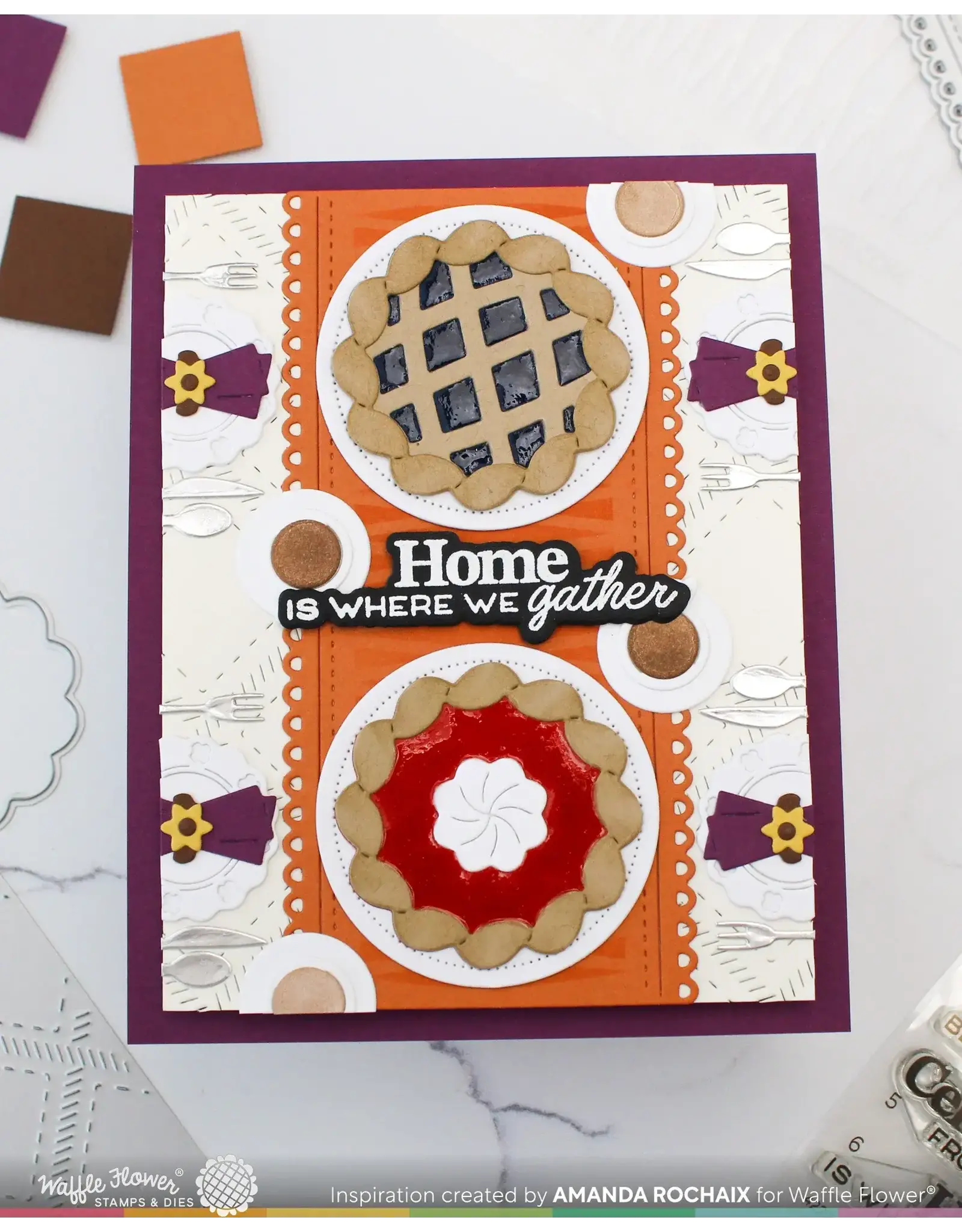 WAFFLE FLOWER WAFFLE FLOWER GRATEFUL HEART SENTIMENTS CLEAR STAMP SET