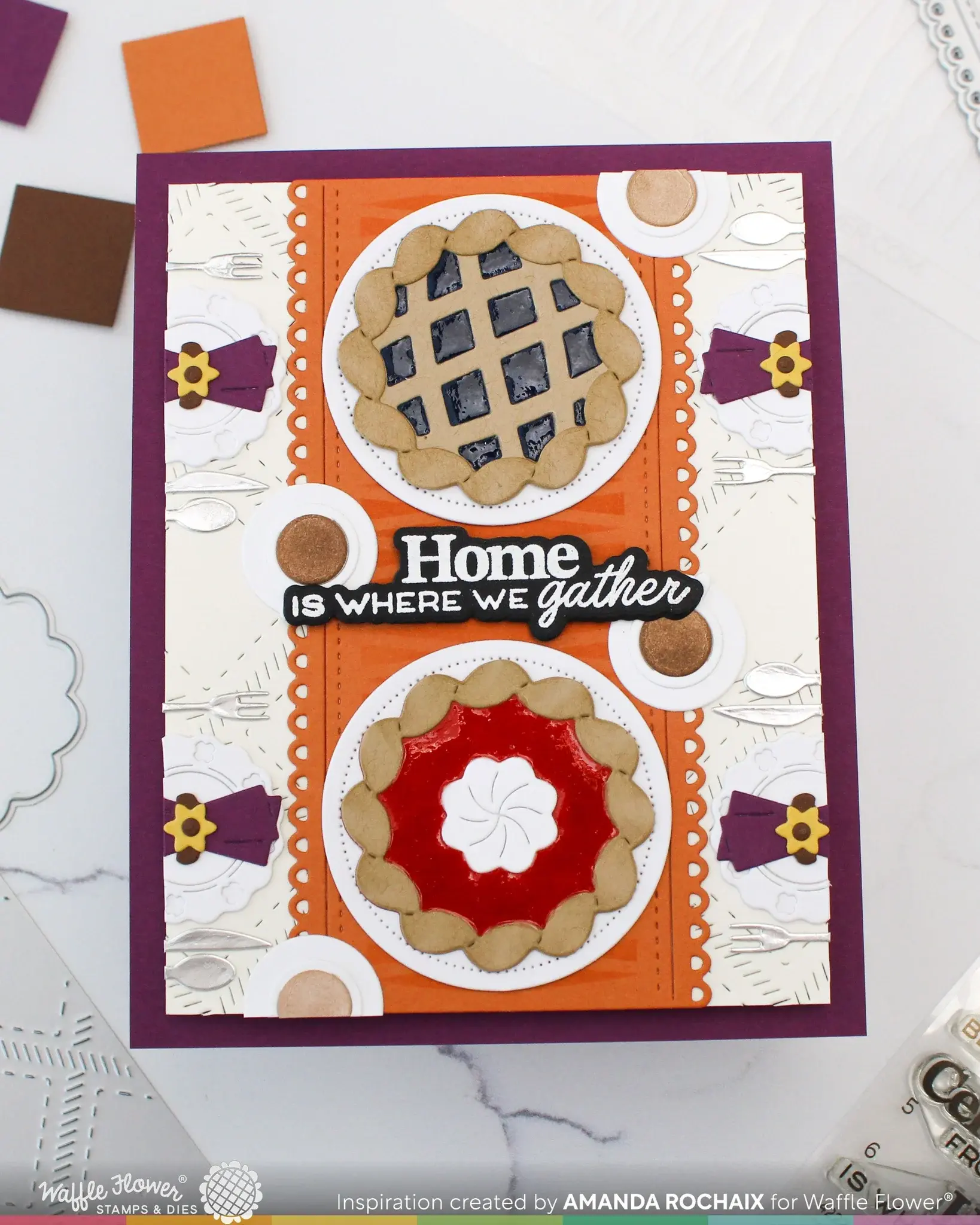 WAFFLE FLOWER WAFFLE FLOWER GRATEFUL HEART SENTIMENTS CLEAR STAMP SET