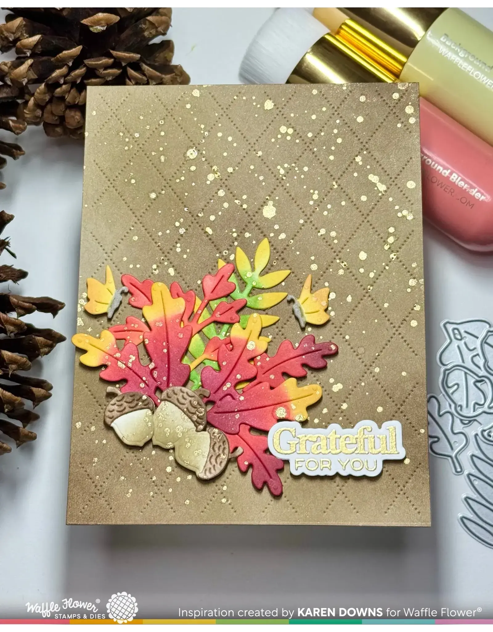 WAFFLE FLOWER WAFFLE FLOWER GRATEFUL HEART SENTIMENTS CLEAR STAMP SET AND DIE COMBO