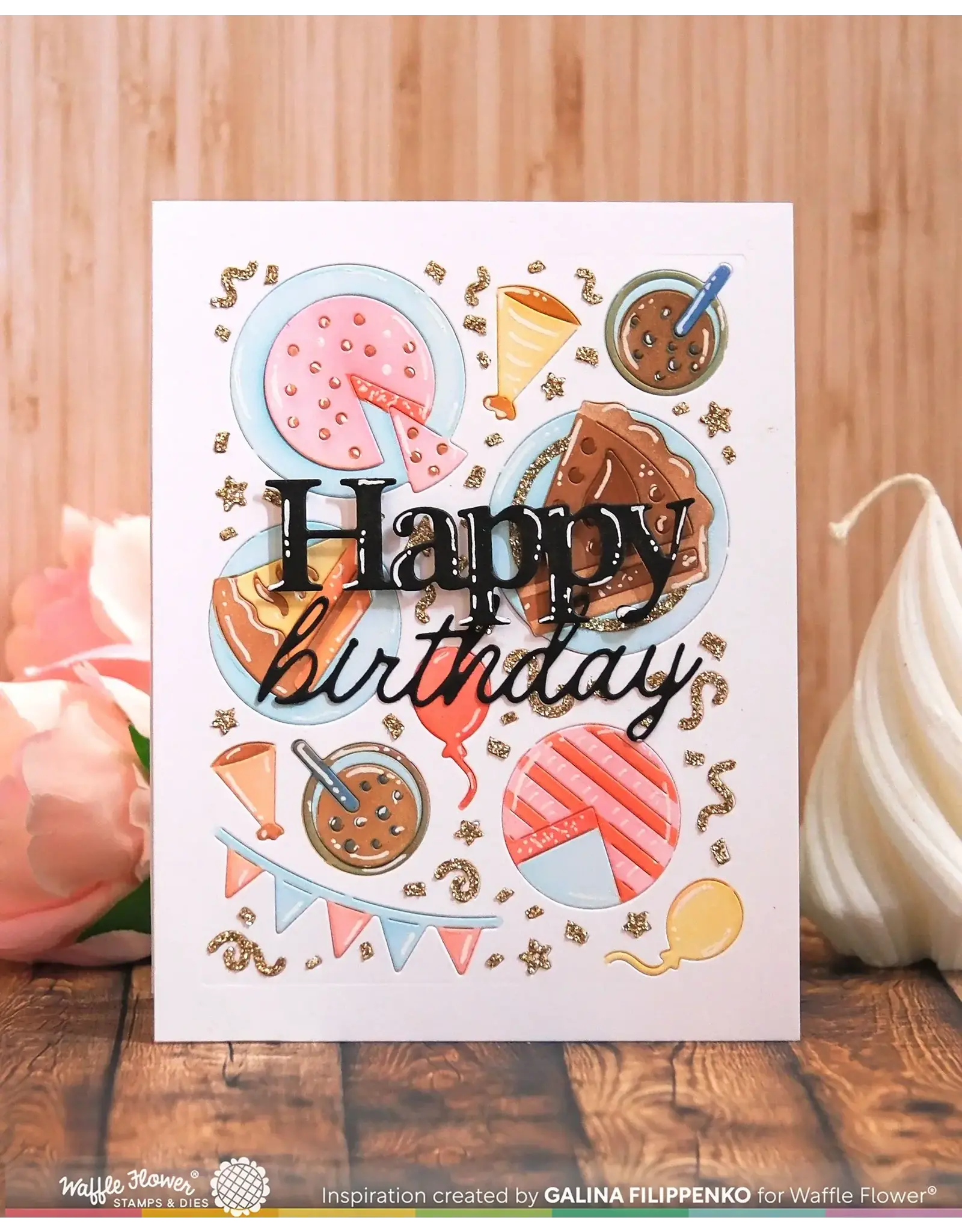 WAFFLE FLOWER WAFFLE FLOWER CAKE TIME STENCIL SET