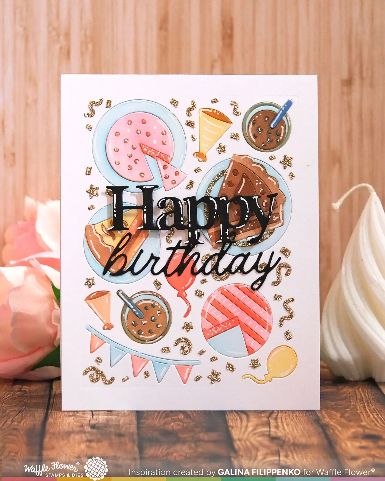 WAFFLE FLOWER WAFFLE FLOWER CAKE TIME STENCIL SET