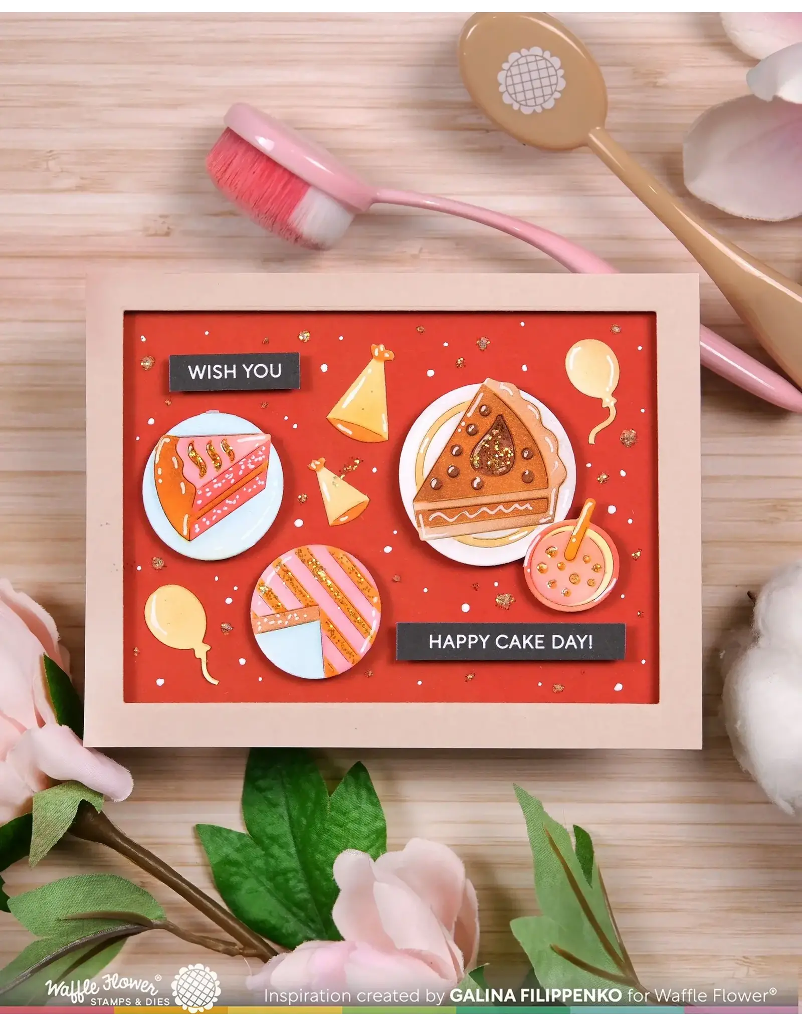 WAFFLE FLOWER WAFFLE FLOWER CAKE TIME STENCIL SET