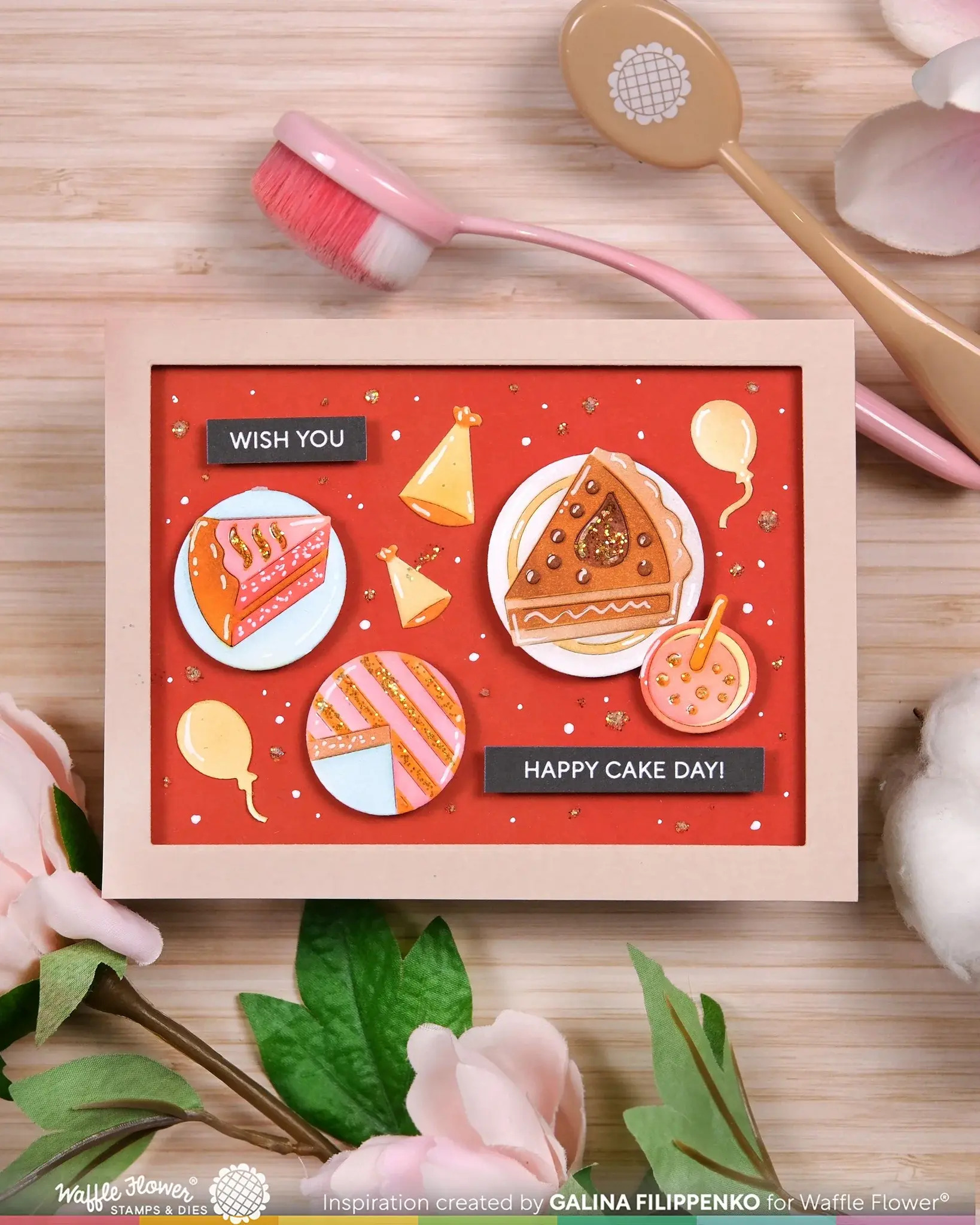 WAFFLE FLOWER WAFFLE FLOWER CAKE TIME STENCIL SET