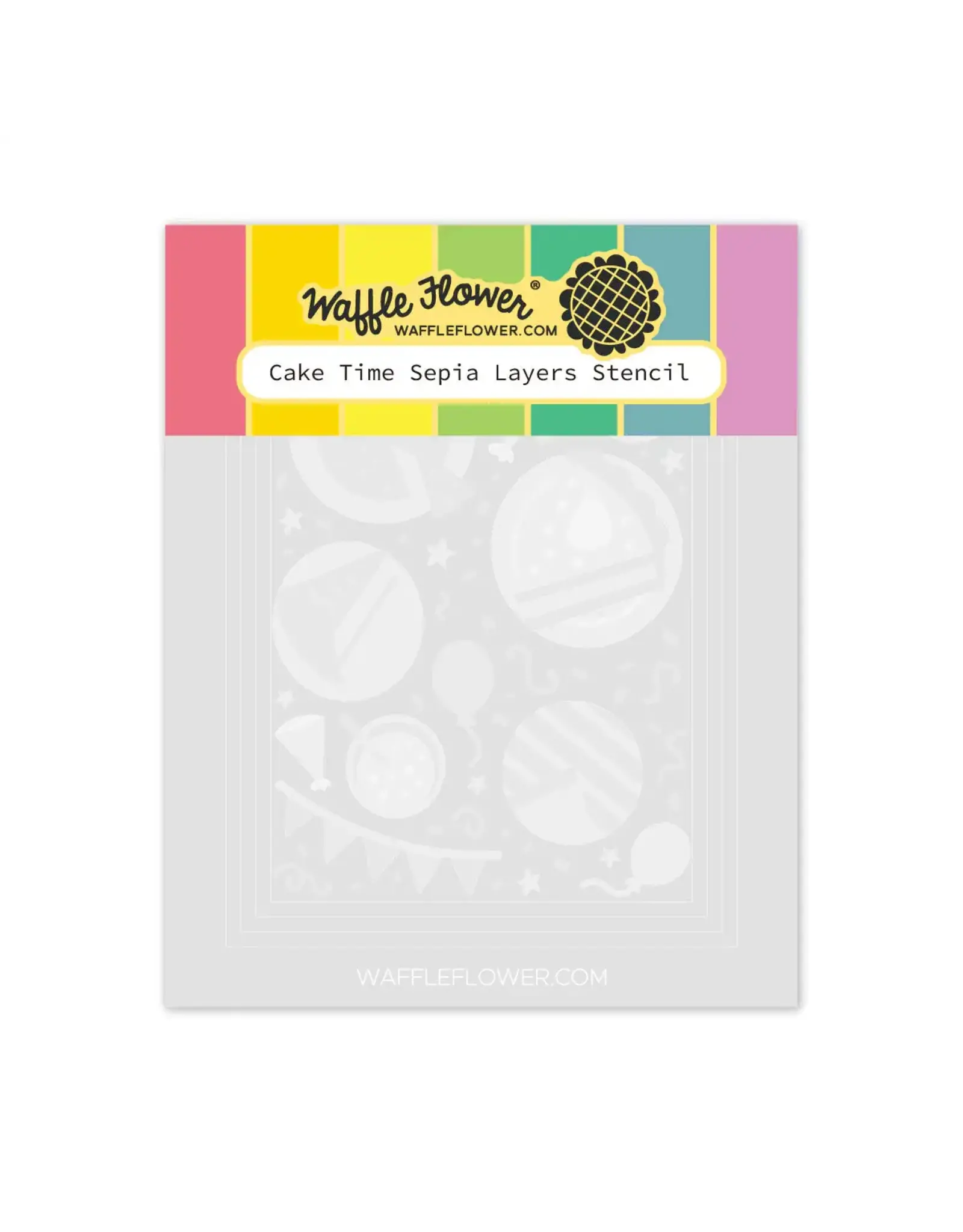 WAFFLE FLOWER WAFFLE FLOWER CAKE TIME SEPIA LAYERS STENCIL SET
