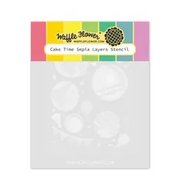 WAFFLE FLOWER WAFFLE FLOWER CAKE TIME SEPIA LAYERS STENCIL SET