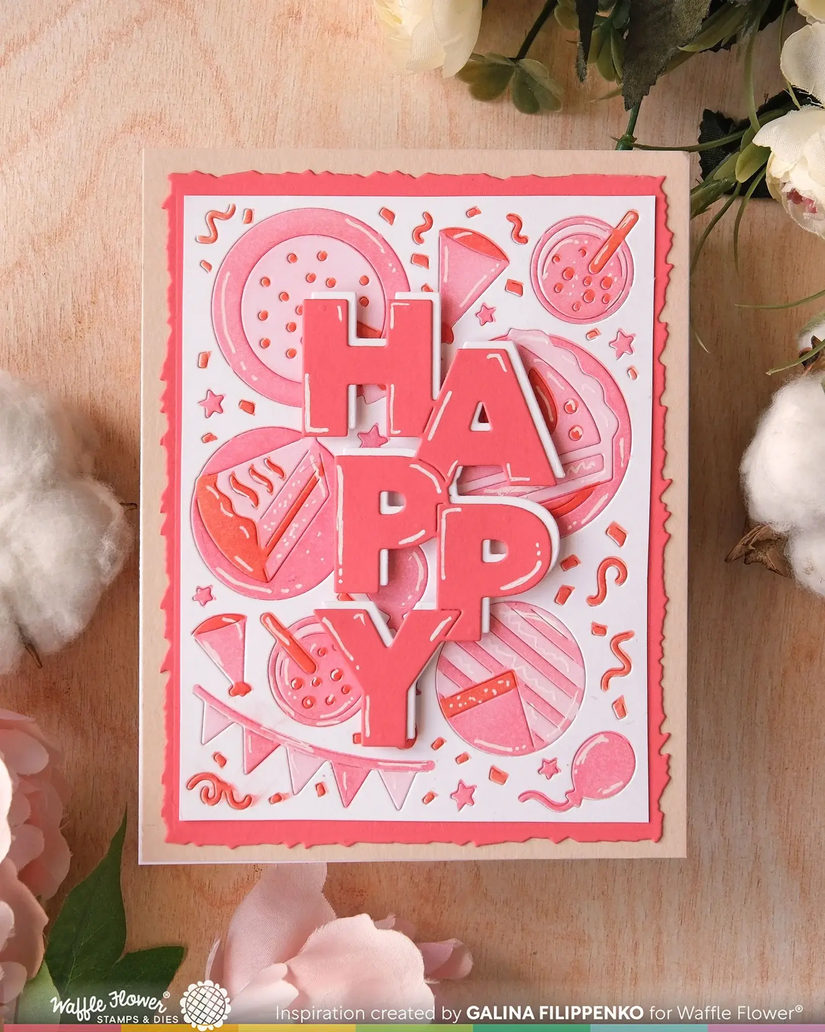 WAFFLE FLOWER WAFFLE FLOWER CAKE TIME SEPIA LAYERS STENCIL SET