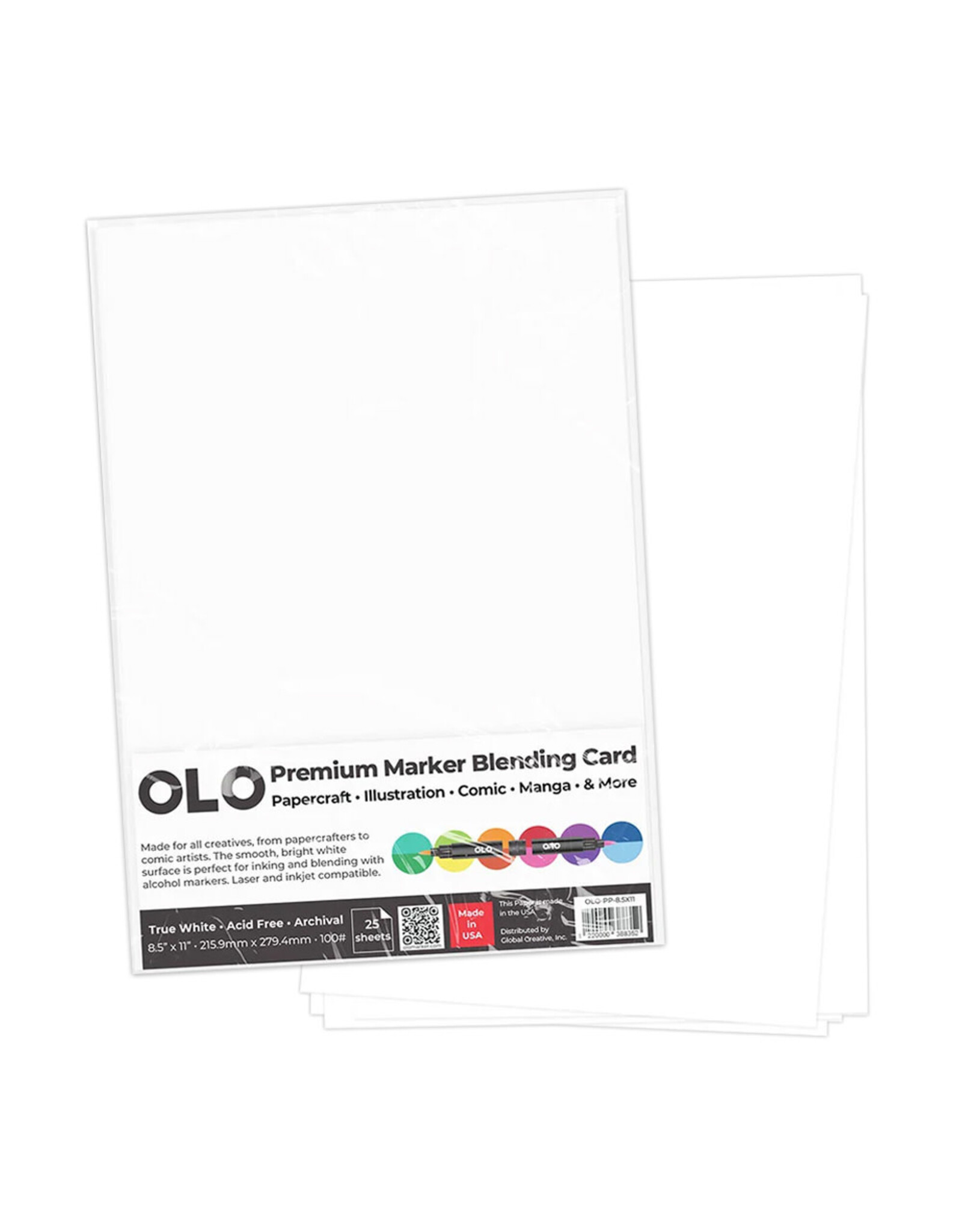 OLO OLO 8.5x11 PREMIUM MARKER BLENDING CARD 25 SHEETS