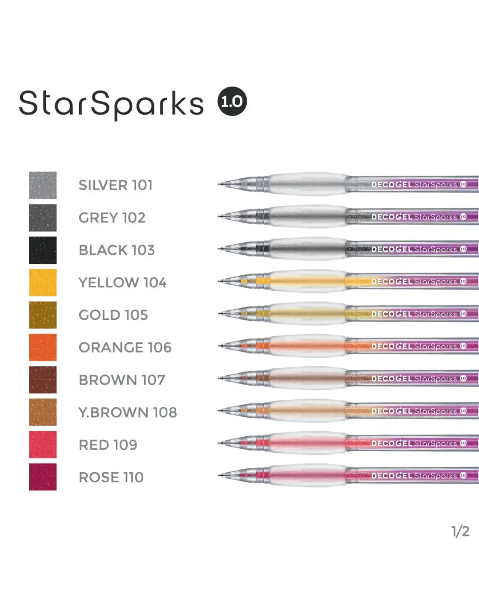 KARIN KARIN RED DECO GEL STARSPARKS PEN