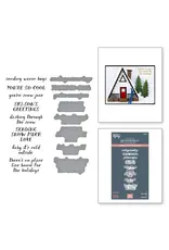 SPELLBINDERS SPELLBINDERS BETTERPRESS SIMON HURLEY SKI-SON'S GREETINGS COLLECTION SKI-SON'S GREETINGS SENTIMENTS PRESS PLATES & DIE SET