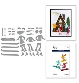 SPELLBINDERS SPELLBINDERS SIMON HURLEY SKI-SON'S GREETINGS COLLECTION HIT THE SLOPES ETCHED DIE SET