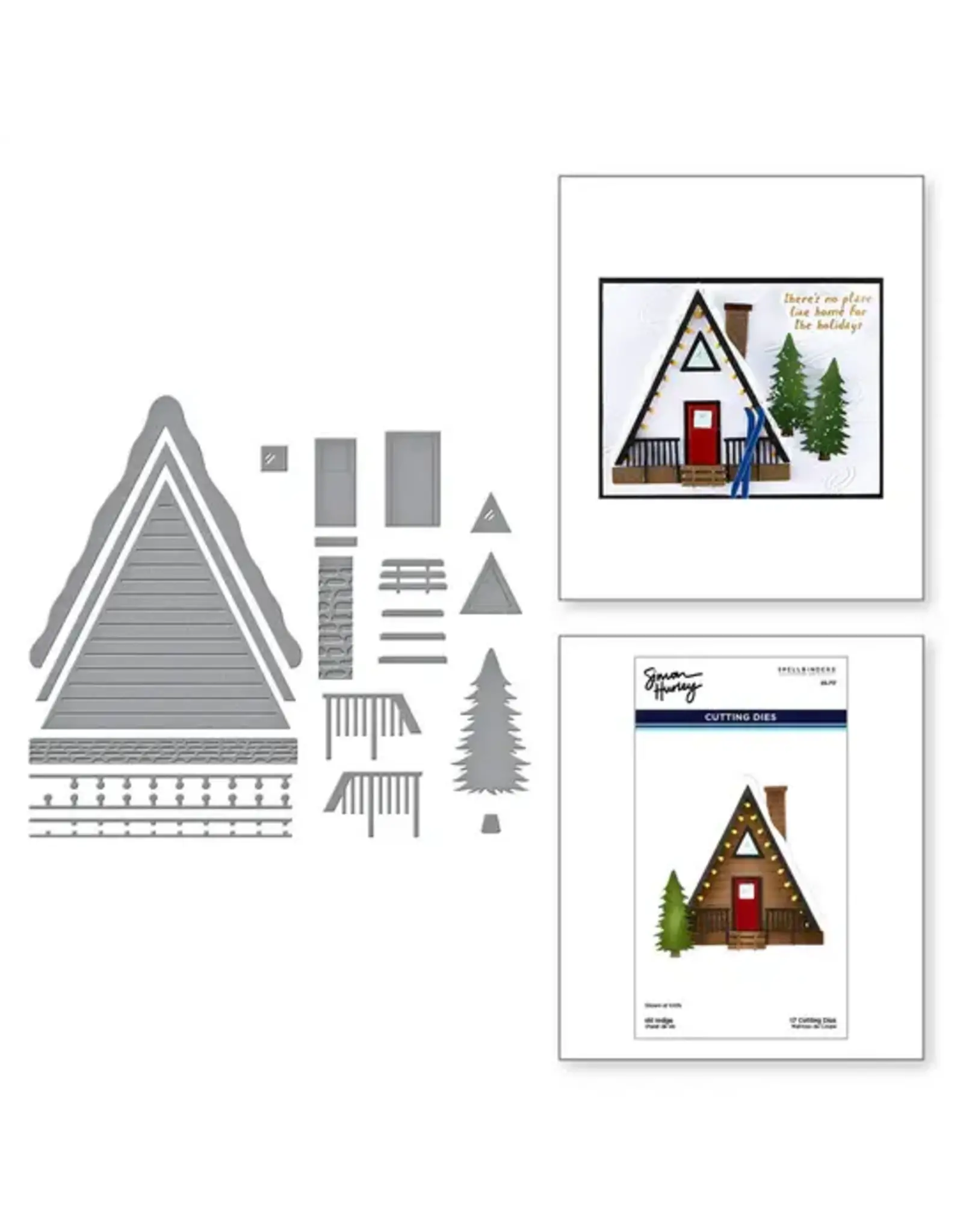 SPELLBINDERS SPELLBINDERS SIMON HURLEY SKI-SON'S GREETINGS COLLECTION SKI LODGE ETCHED DIE SET
