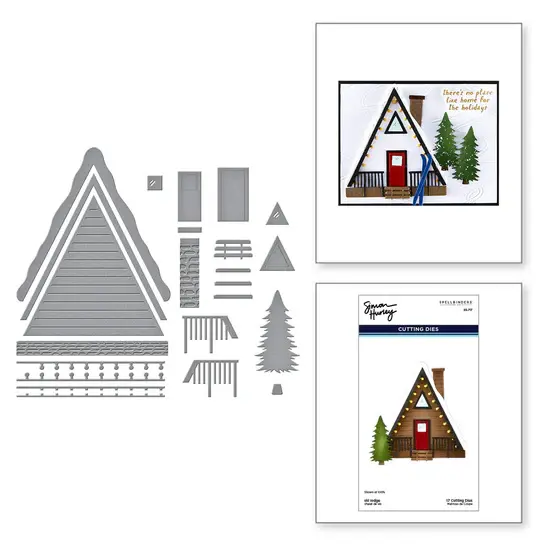 SPELLBINDERS SPELLBINDERS SIMON HURLEY SKI-SON'S GREETINGS COLLECTION SKI LODGE ETCHED DIE SET