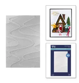 SPELLBINDERS SPELLBINDERS SKI-SON'S GREETINGS COLLECTION STREAMLINE 3D EMBOSSING FOLDER