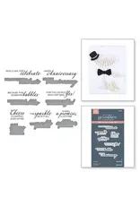 SPELLBINDERS SPELLBINDERS BETTERPRESS HAPPIER HOUR COLLECTION A SPECIAL TOAST SENTIMENTS PRESS PLATES & DIE SET