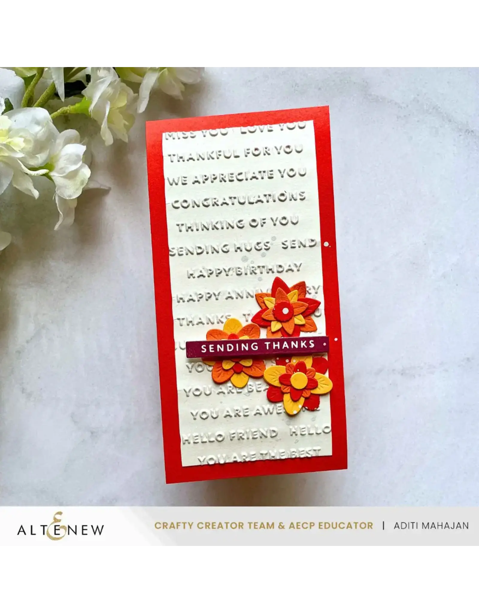 ALTENEW ALTENEW MINI SENTIMENTS 3D EMBOSSING FOLDER