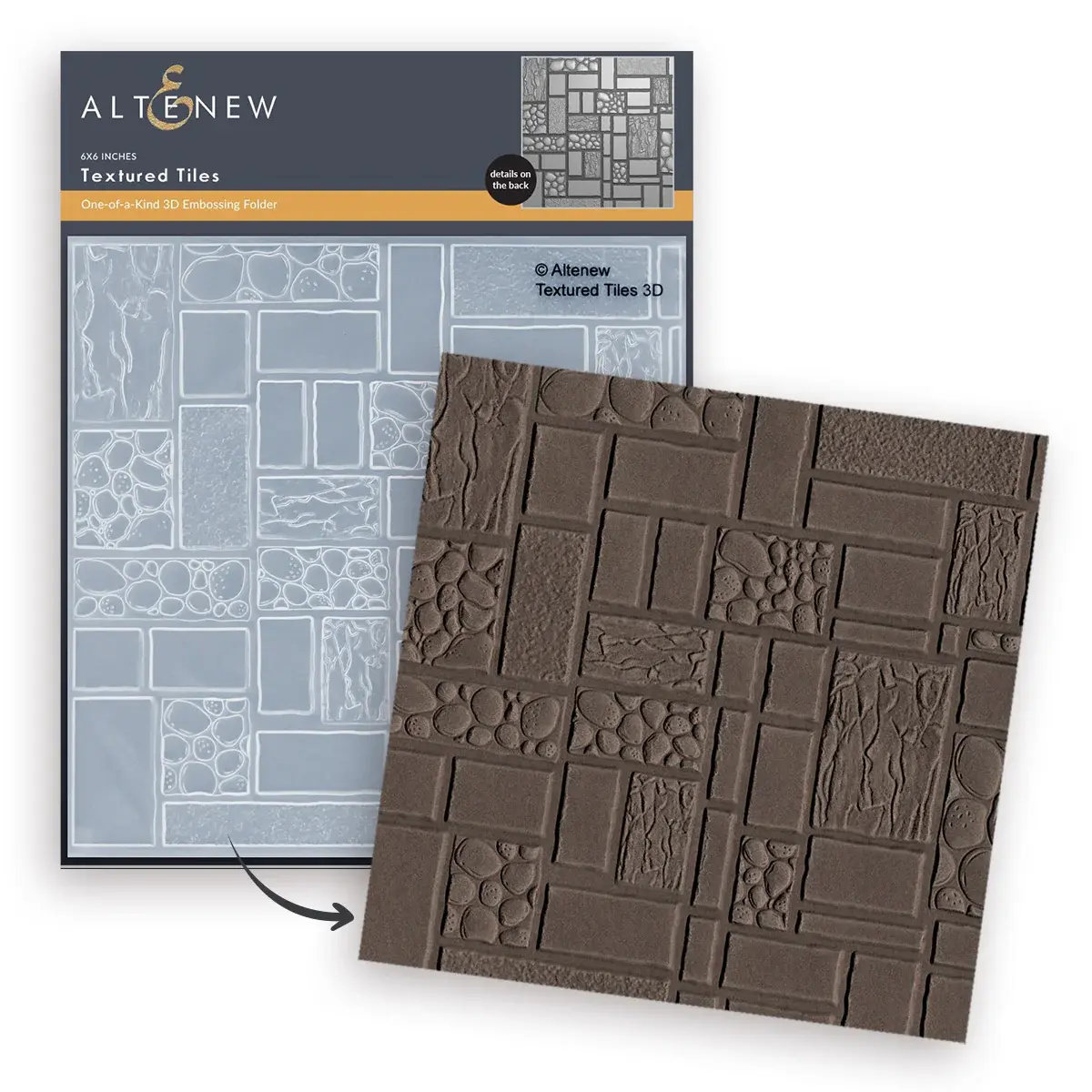 ALTENEW ALTENEW TEXTURED TILES 3D EMBOSSING FOLDER