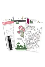 ALTENEW ALTENEW BUILD-A-GARDEN FANCIFUL PANSIES CLEAR STAMP, DIE SET AND STENCIL SET BUNDLE