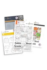 ALTENEW ALTENEW ONE-GO: SWEET PUMPKINS CLEAR STAMP, STENCIL SET, 3D EMBOSSING FOLDER AND DIE SET BUNDLE