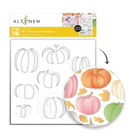 ALTENEW ALTENEW ONE-GO: SWEET PUMPKINS 6x6 COLORING STENCIL SET 4/PK