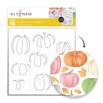 ALTENEW ALTENEW ONE-GO: SWEET PUMPKINS 6x6 COLORING STENCIL SET 4/PK