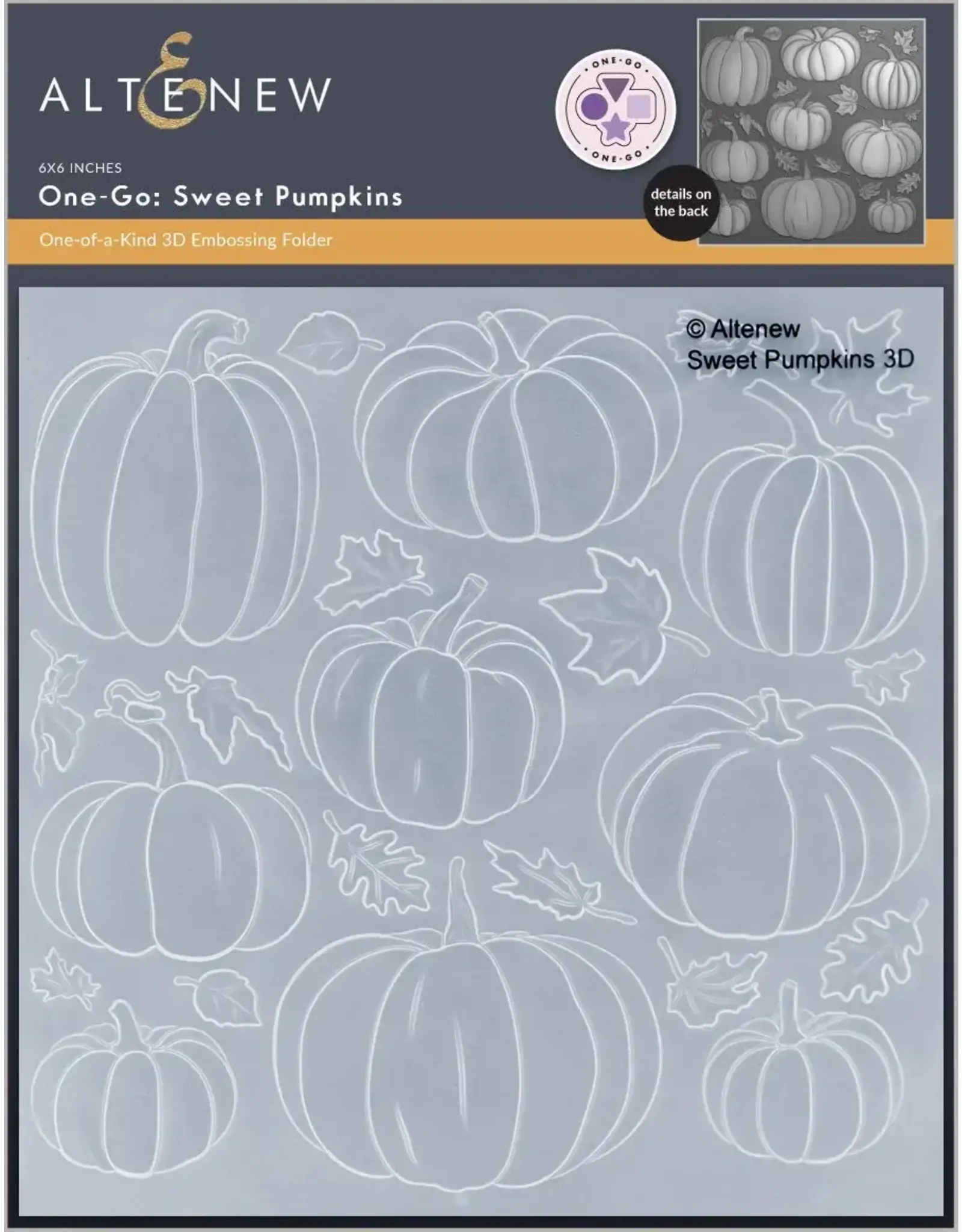 ALTENEW ALTENEW ONE-GO: SWEET PUMPKINS 3D EMBOSSING FOLDER