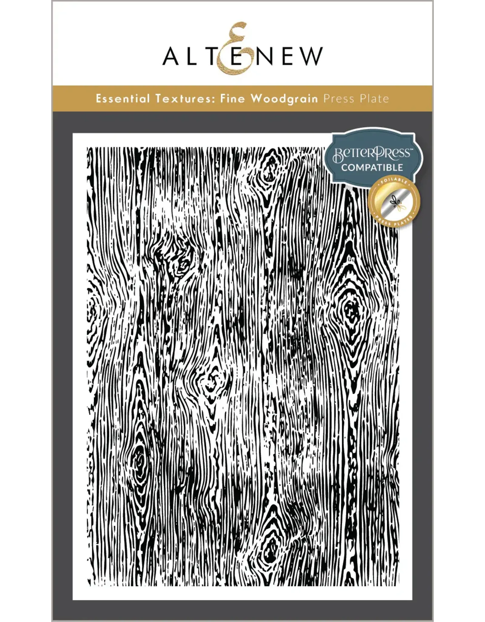 ALTENEW ALTENEW BETTERPRESS ESSENTIAL TEXTURES: FINE WOODGRAIN PRESS PLATE