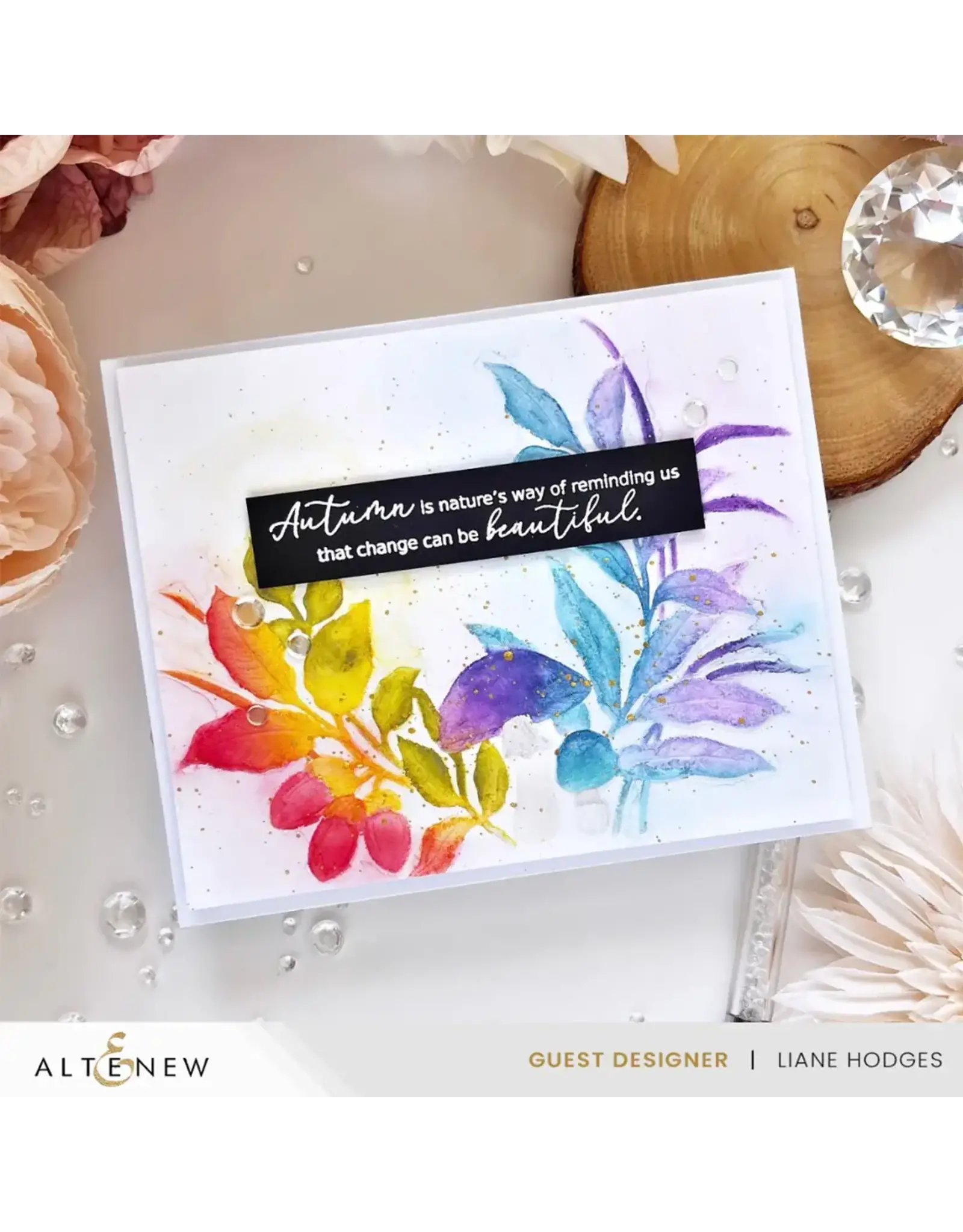 ALTENEW ALTENEW WOODLAND PATH 3D EMBOSSING FOLDER AND STENCIL SET BUNDLE