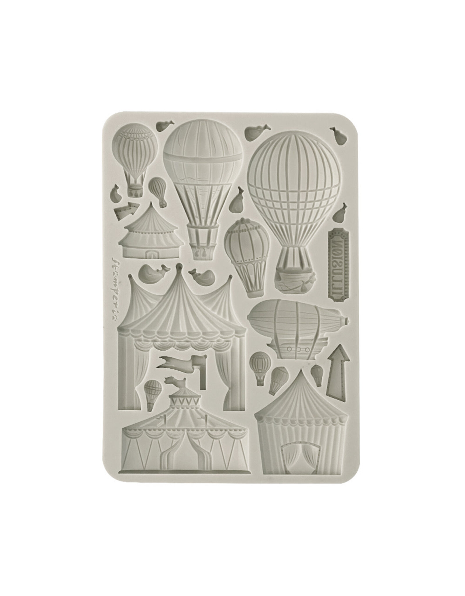 STAMPERIA STAMPERIA ALICE IN CHRISTMAS CIRCUS AND AIR BALLOONS A5 SILICONE MOULD