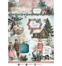STUDIOLIGHT STUDIOLIGHT JENINE'S MINDFUL ART COLLECTION CHRISTMAS BLUSH PAPER PAD PAPER ELEMENTS DIE-CUTS