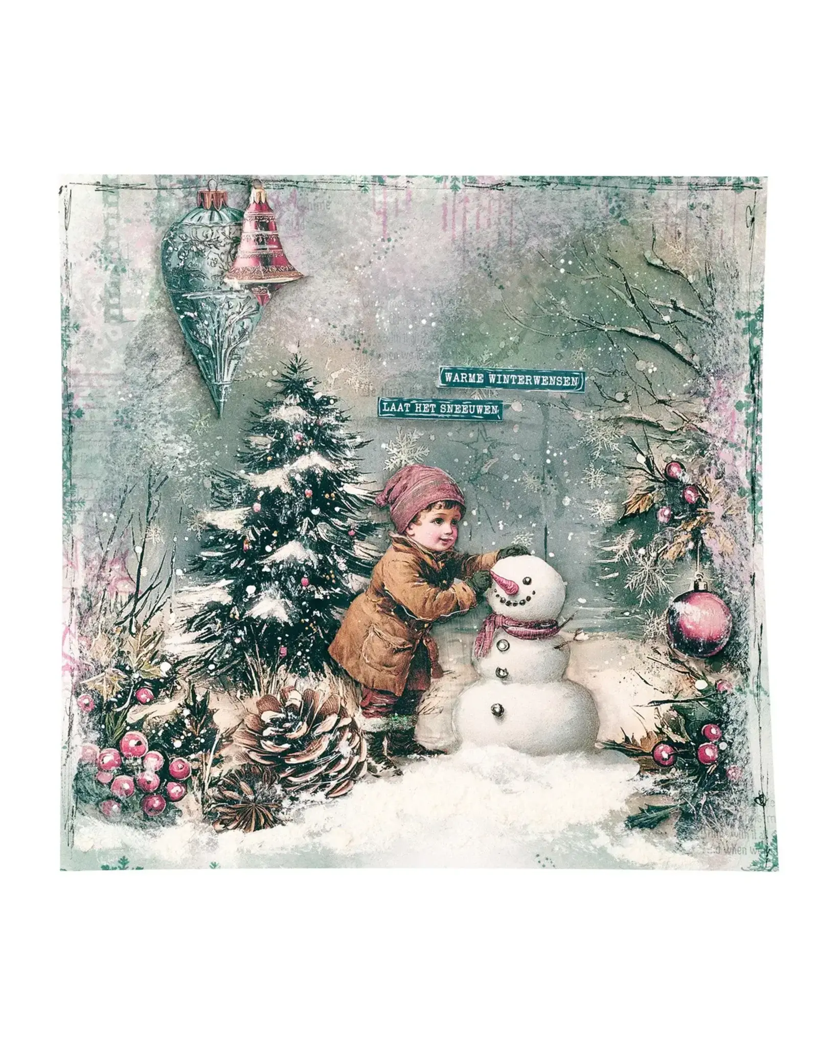 STUDIOLIGHT STUDIOLIGHT JENINE'S MINDFUL ART COLLECTION CHRISTMAS BLUSH PAPER ELEMENTS DIE CUT 35/PK