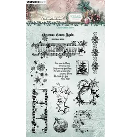STUDIOLIGHT STUDIOLIGHT JENINE'S MINDFUL ART COLLECTION CHRISTMAS BLUSH CLEAR STAMP SET